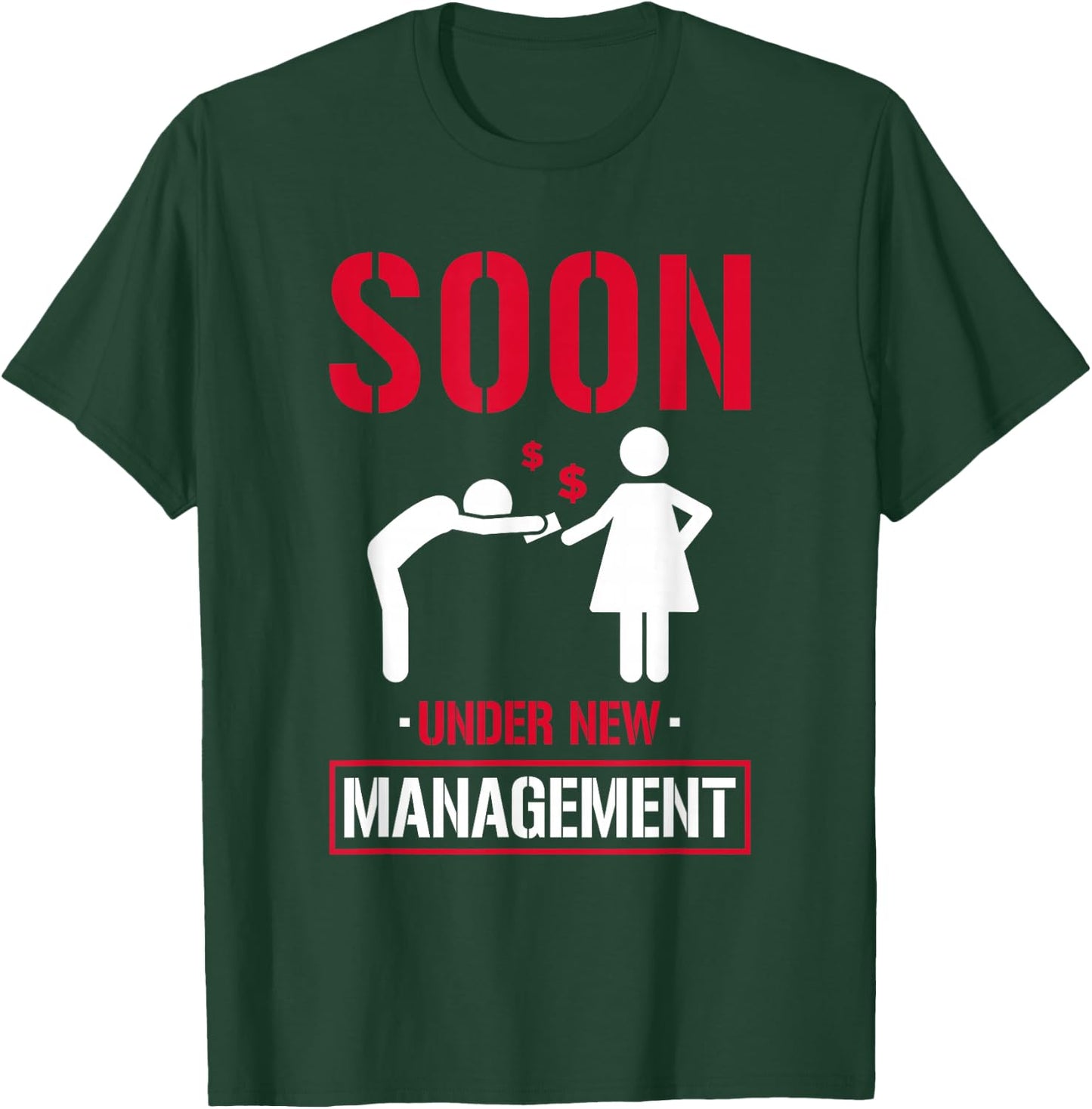 Under New Management - Bachelor Party Stag Groomsmen Getaway T-Shirt - T-Shirt | Forest