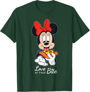 Disney Minnie Mouse Pizza Love at First Bite T-Shirt - T-Shirt | Forest
