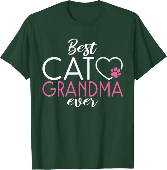 Best Cat Grandma Ever Kitty Cat Lover T-Shirt - T-Shirt | Forest