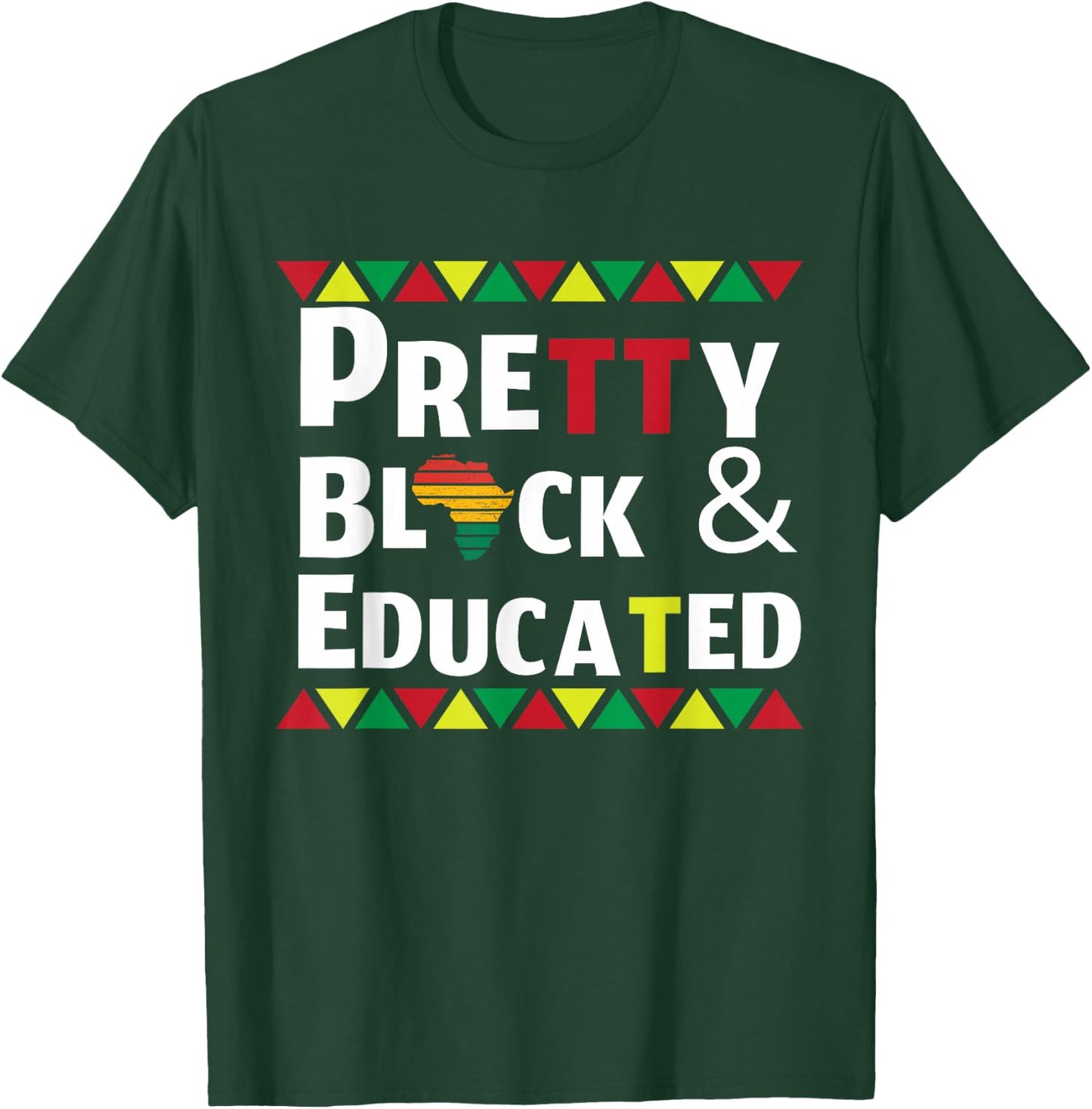 Black History Month Pretty Black African Woman Afro T-Shirt - T-Shirt | Forest