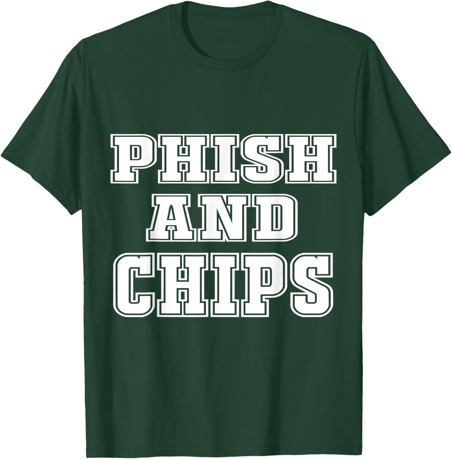 Phish and Chips Funny Hacker T-Shirt - T-Shirt | Forest