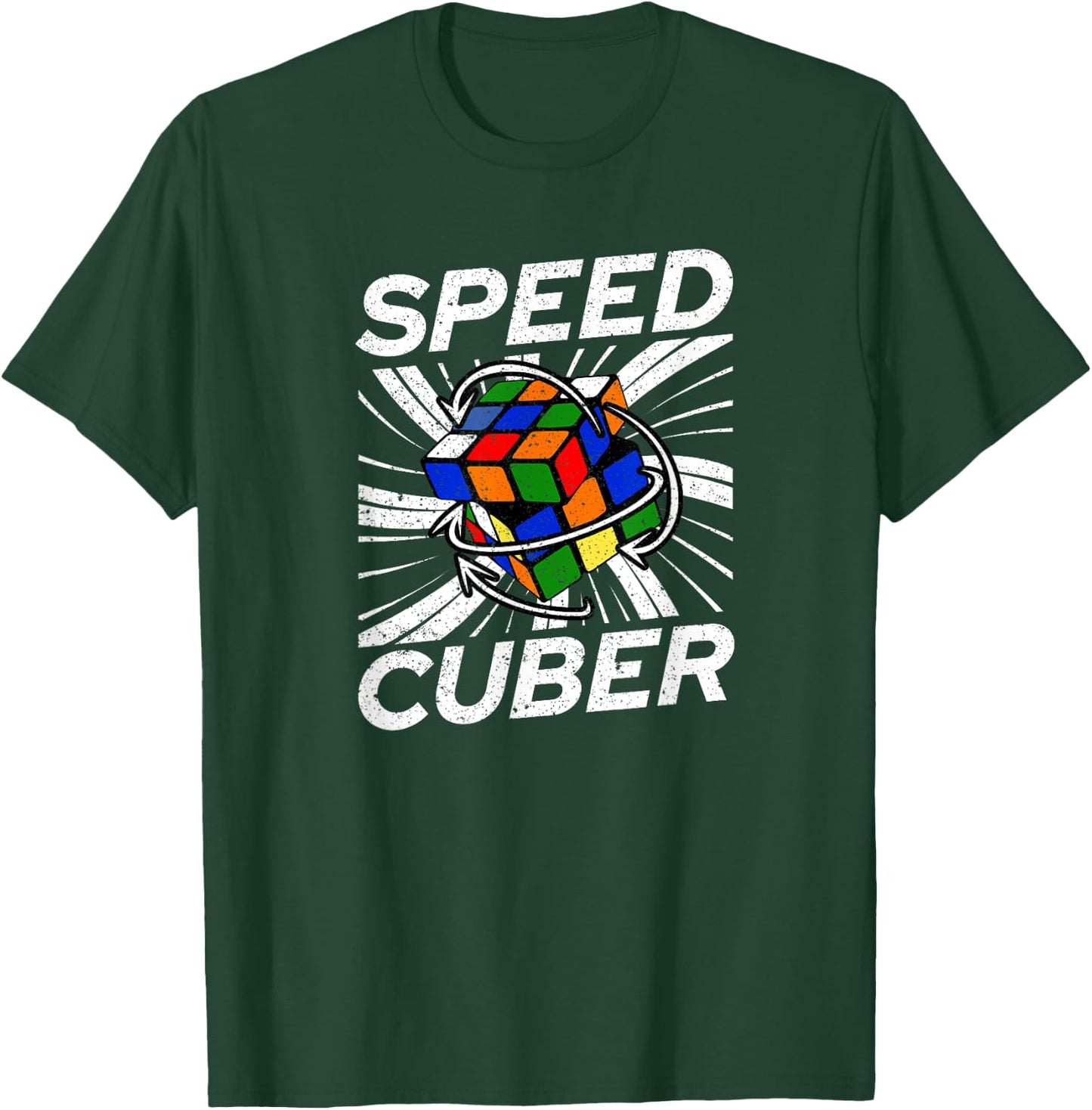 Competitive Puzzle Cube Speed Cuber Hobby 80's Vintage Toy T-Shirt - T-Shirt | Forest