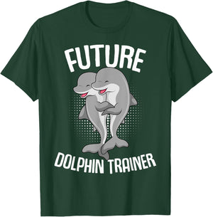 Future Dolphin Trainer Kids Girls Dolphins T-Shirt - T-Shirt | Forest