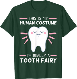 Tooth Fairy Human Costume Dental Hygienist Dentists T-Shirt - T-Shirt | Forest