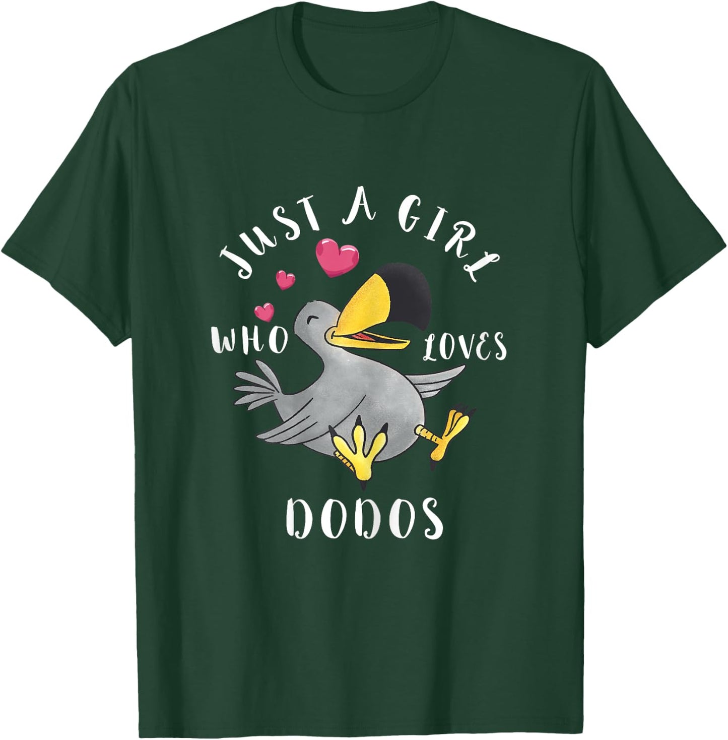 Dodo Bird Girls Dronte Bird Animal Flightless Bird Species T-Shirt - T-Shirt | Forest