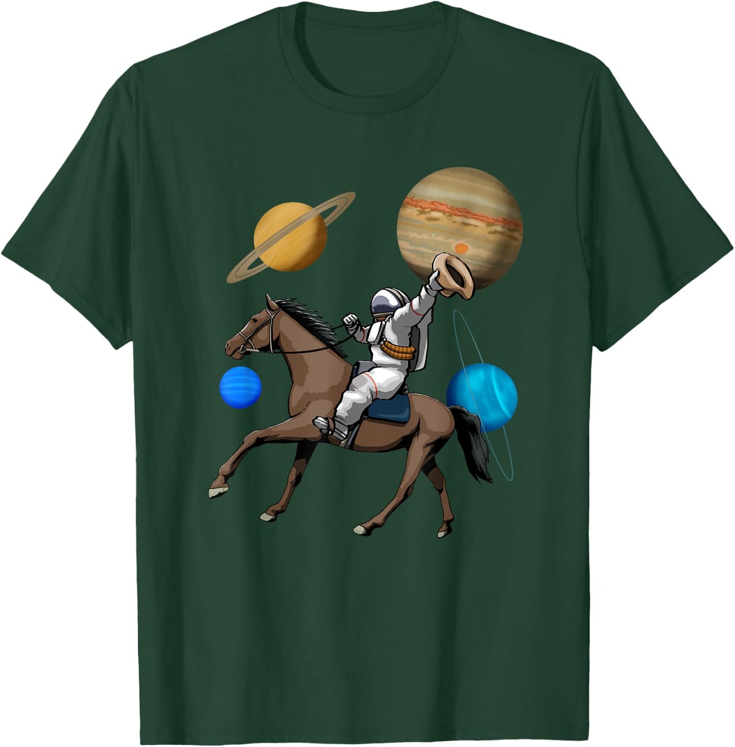 Space Cowboy Shirts Funny Vintage Western Men Retro T-Shirt - T-Shirt | Forest