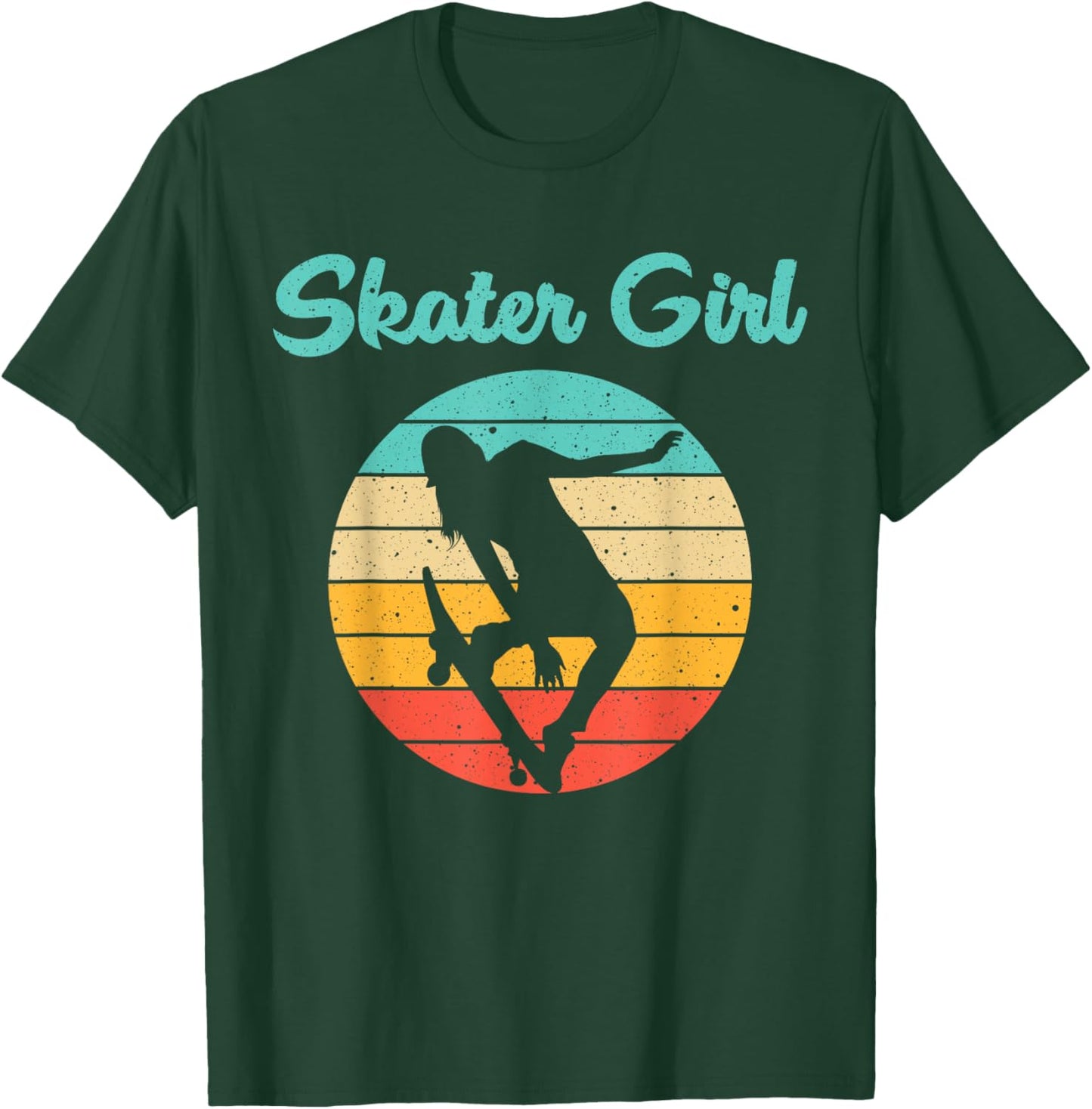 Funny Skater Gift Girls Women Skateboard Skateboarding T-Shirt - T-Shirt | Forest