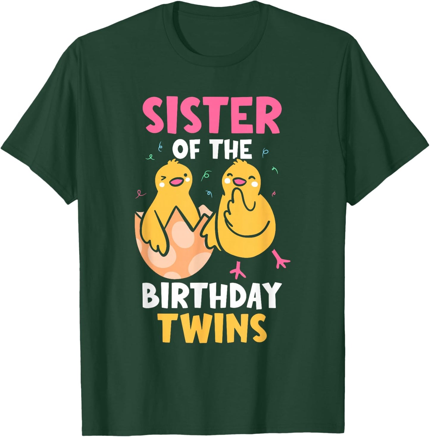 Die Schwester Der Geburtstagszwillinge Zwilling Birthday T-Shirt - T-Shirt | Forest