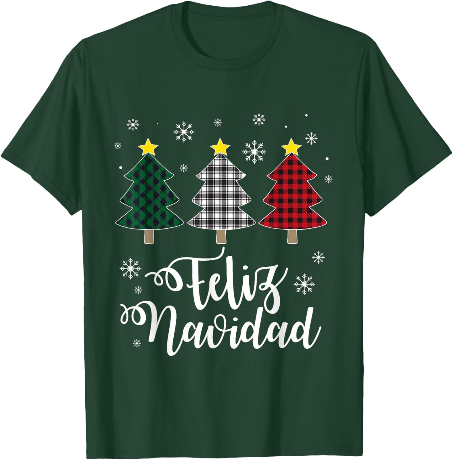 Feliz Navidad Matching Family Christmas Spanish Mexican Xmas T-Shirt - T-Shirt | Forest