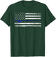 American Flag Distressed Fishing T-Shirt - T-Shirt | Forest