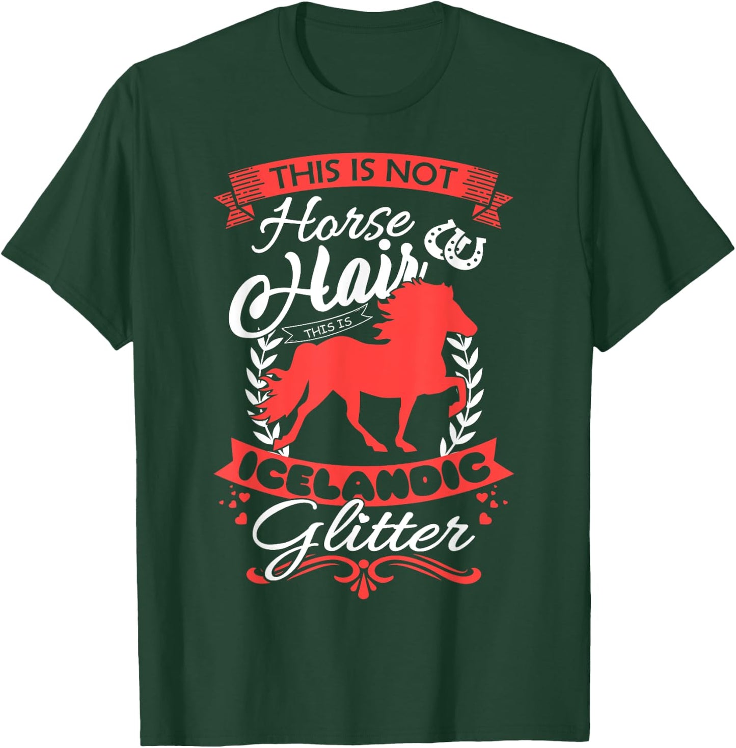 Icelandic Pony Horse Saying Funny Girls Women Horse Lover T-Shirt - T-Shirt | Forest