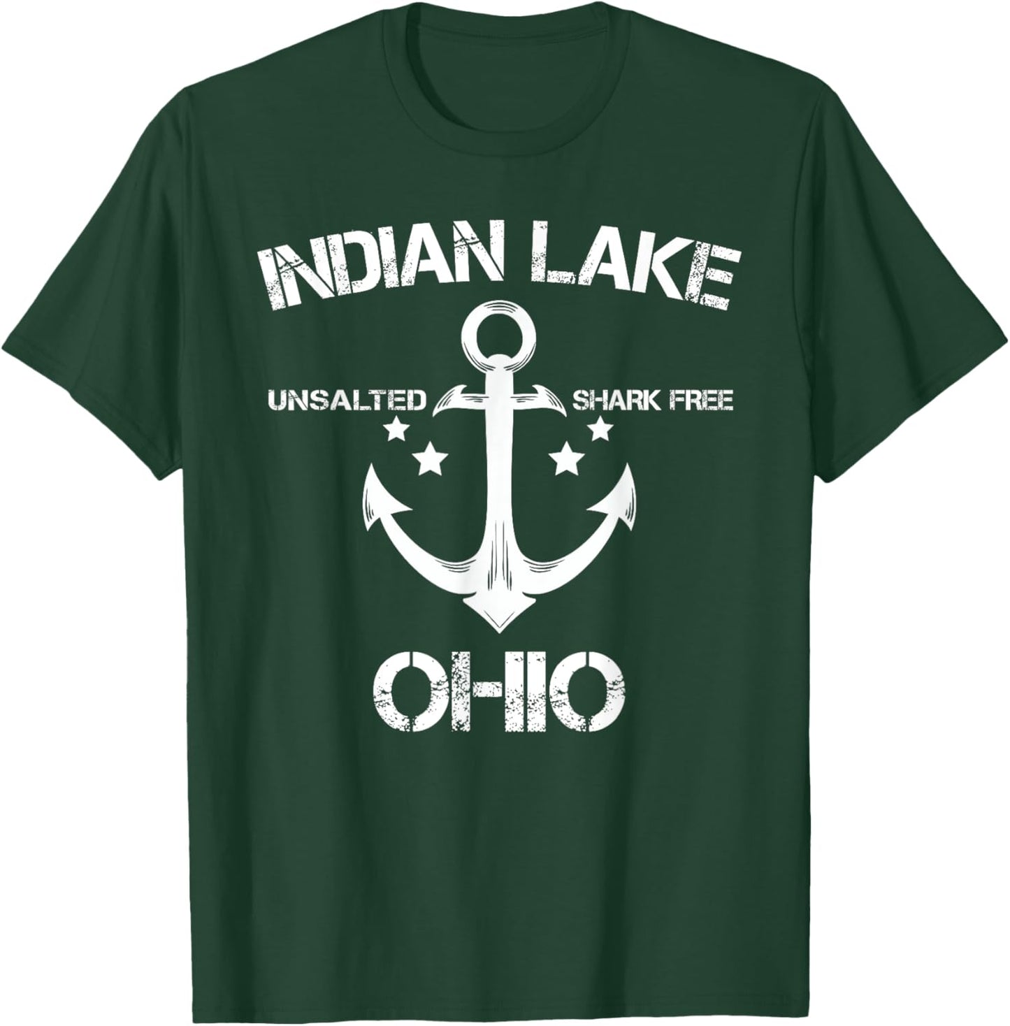 INDIAN LAKE OHIO Funny Fishing Camping Summer Gift Men Women Kids T-Shirt - T-Shirt | Forest