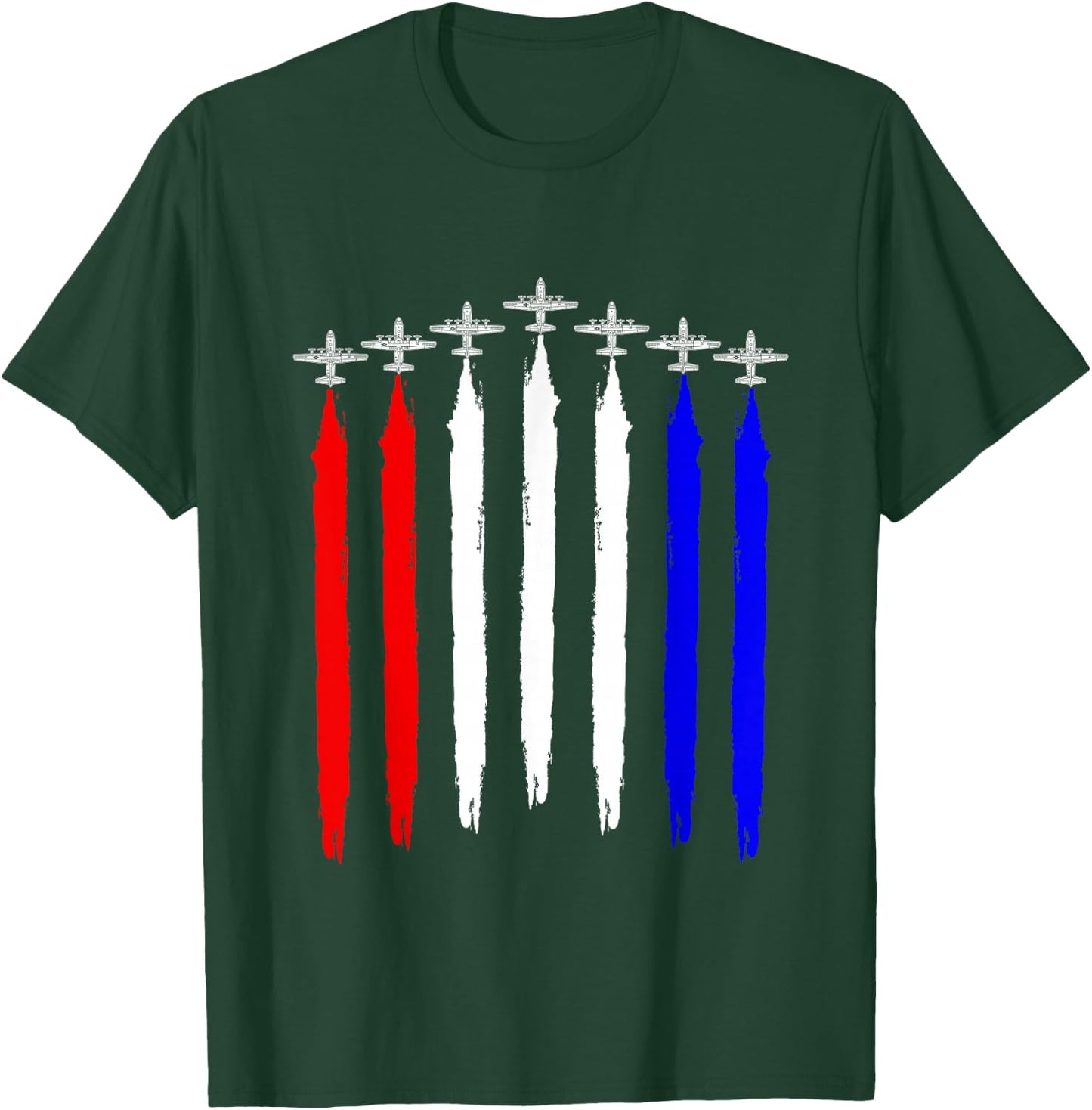 C-130 Hercules Gunship Military Aircraft Red White Blue C130 T-Shirt - T-Shirt | Forest
