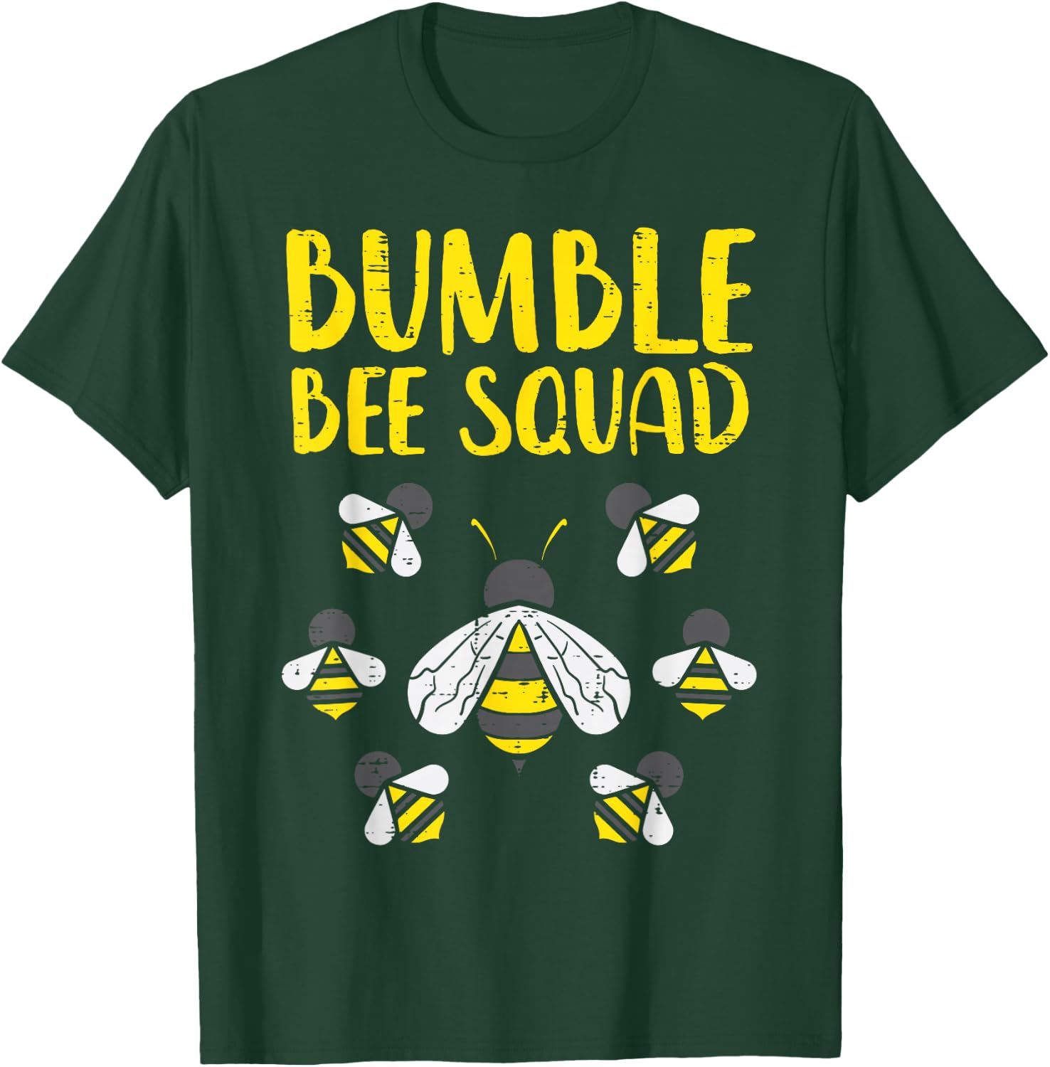 Bumble Bee Squad Funny Bumblebee Friends Team Men Women Kids T-Shirt - T-Shirt | Forest