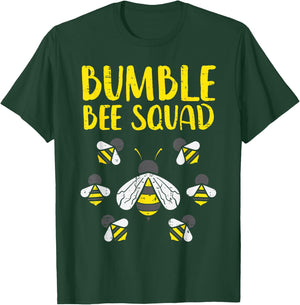 Bumble Bee Squad Funny Bumblebee Friends Team Men Women Kids T-Shirt - T-Shirt | Forest