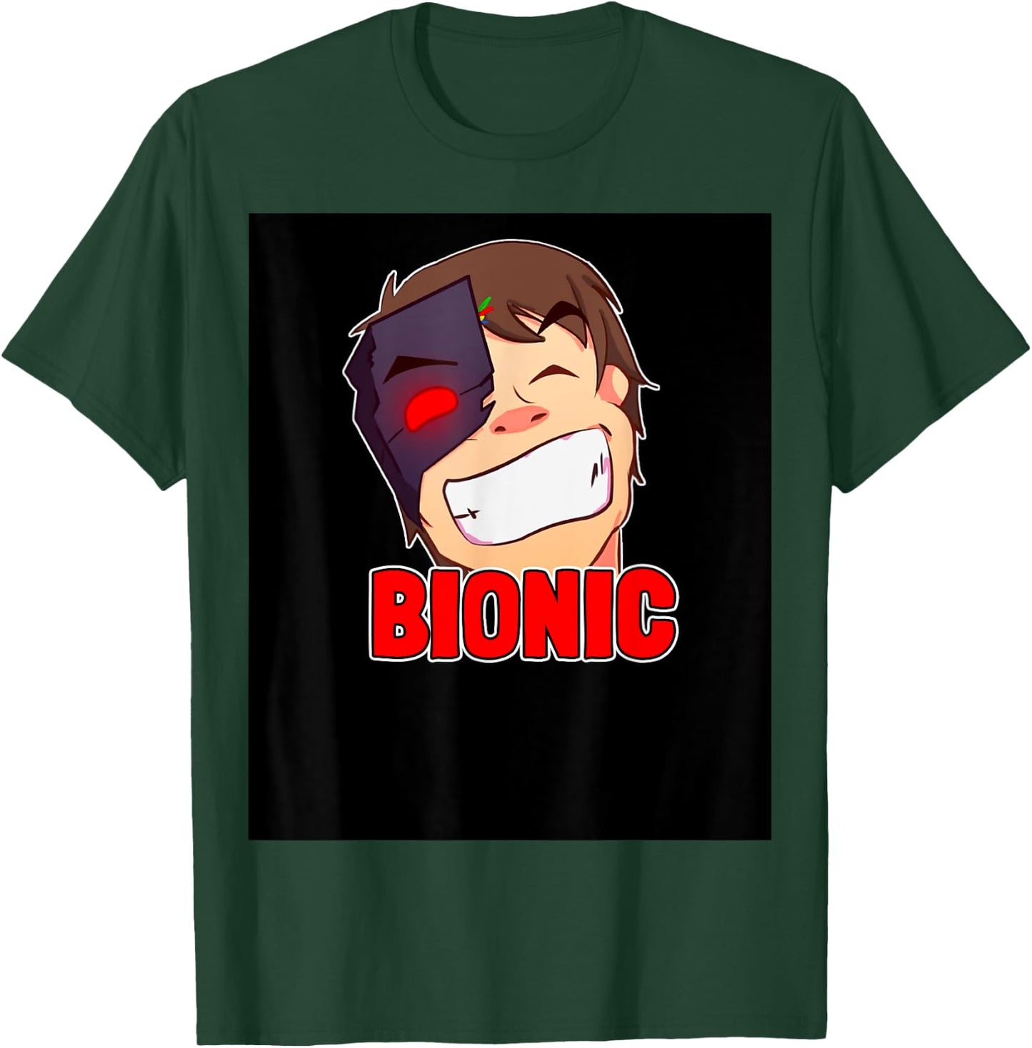 Retro Style Bionic Love Gaming for Kids, Women and Men T-Shirt - T-Shirt | Forest