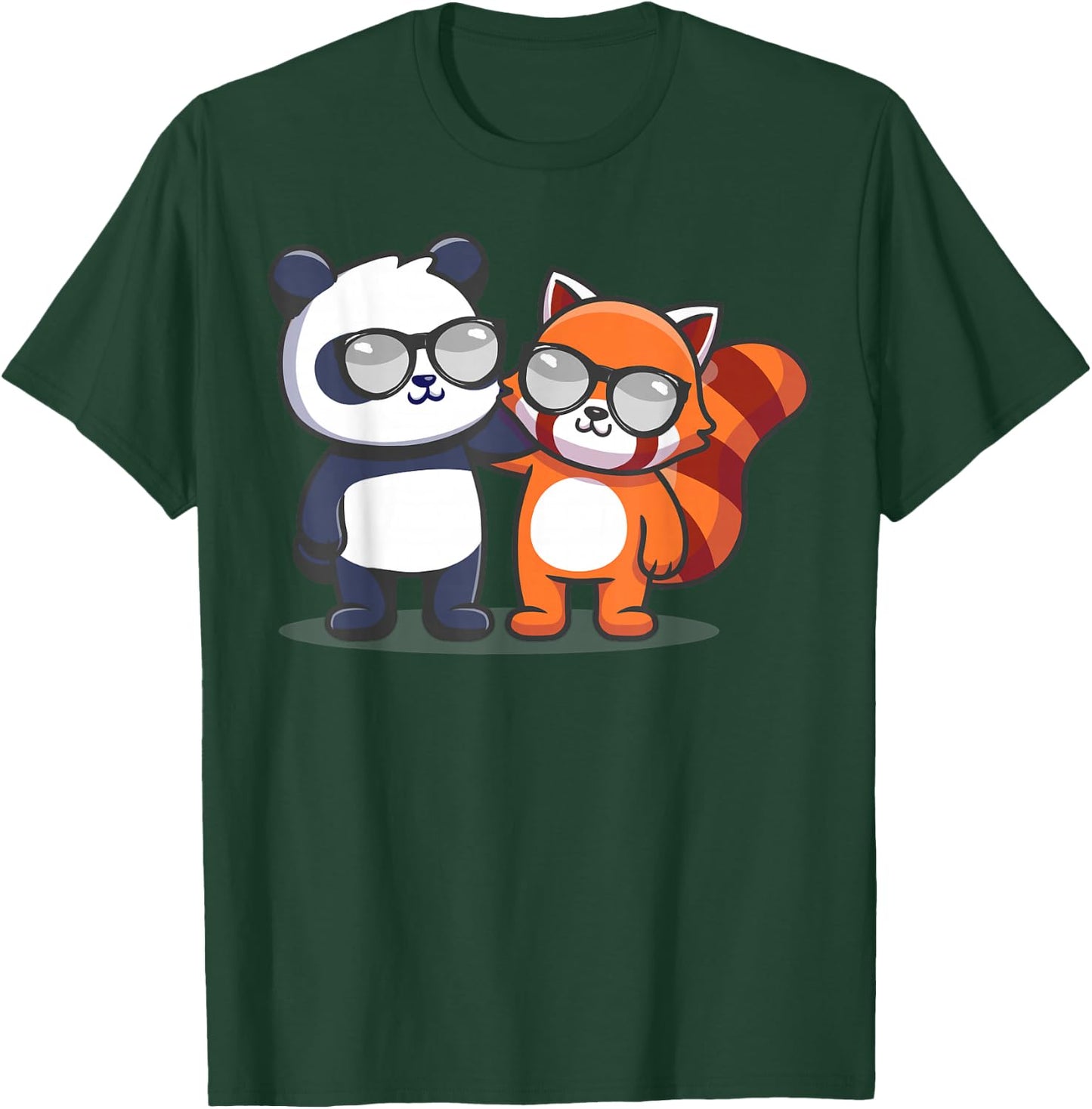 Panda Bear Hugs Red Panda Funny Red Pandas Lover Graphic T-Shirt - T-Shirt | Forest