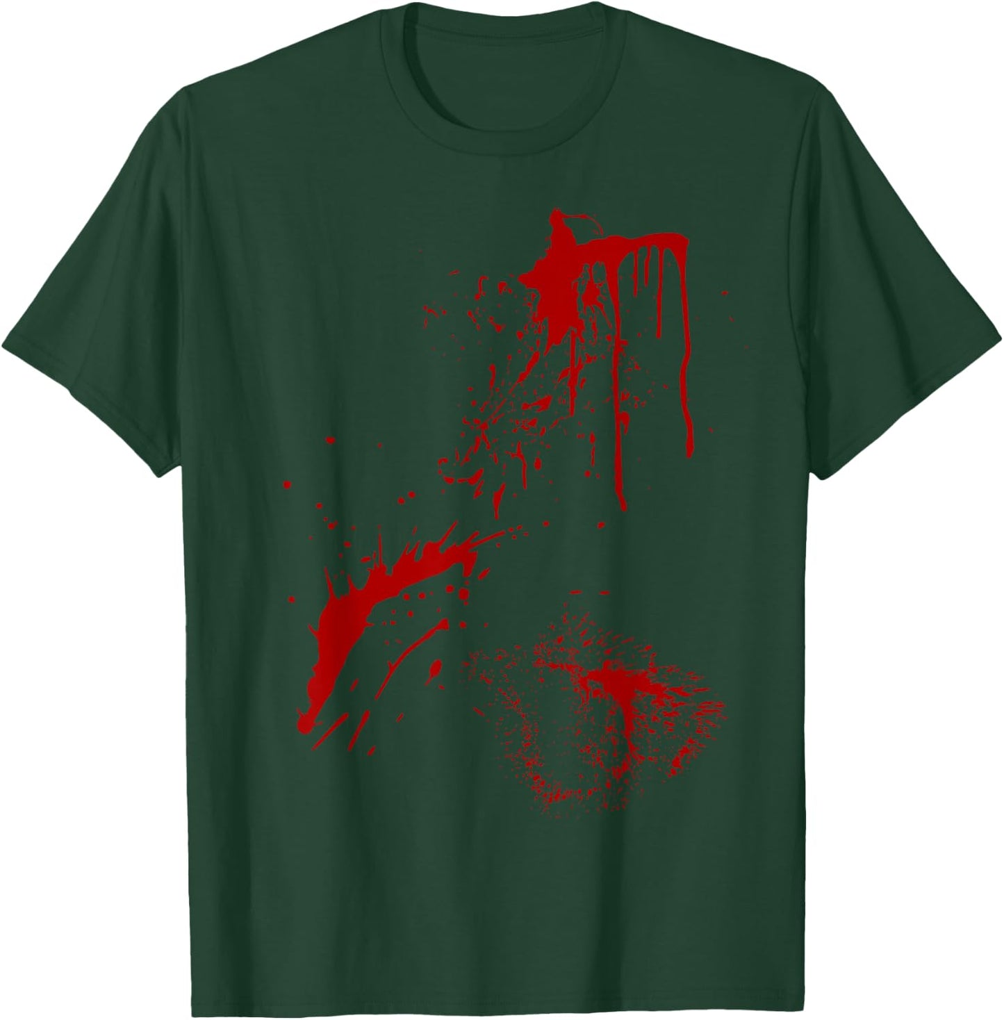 Blood Splatter Halloween Fake Bloody Spatter Zombie Victim T-Shirt - T-Shirt | Forest