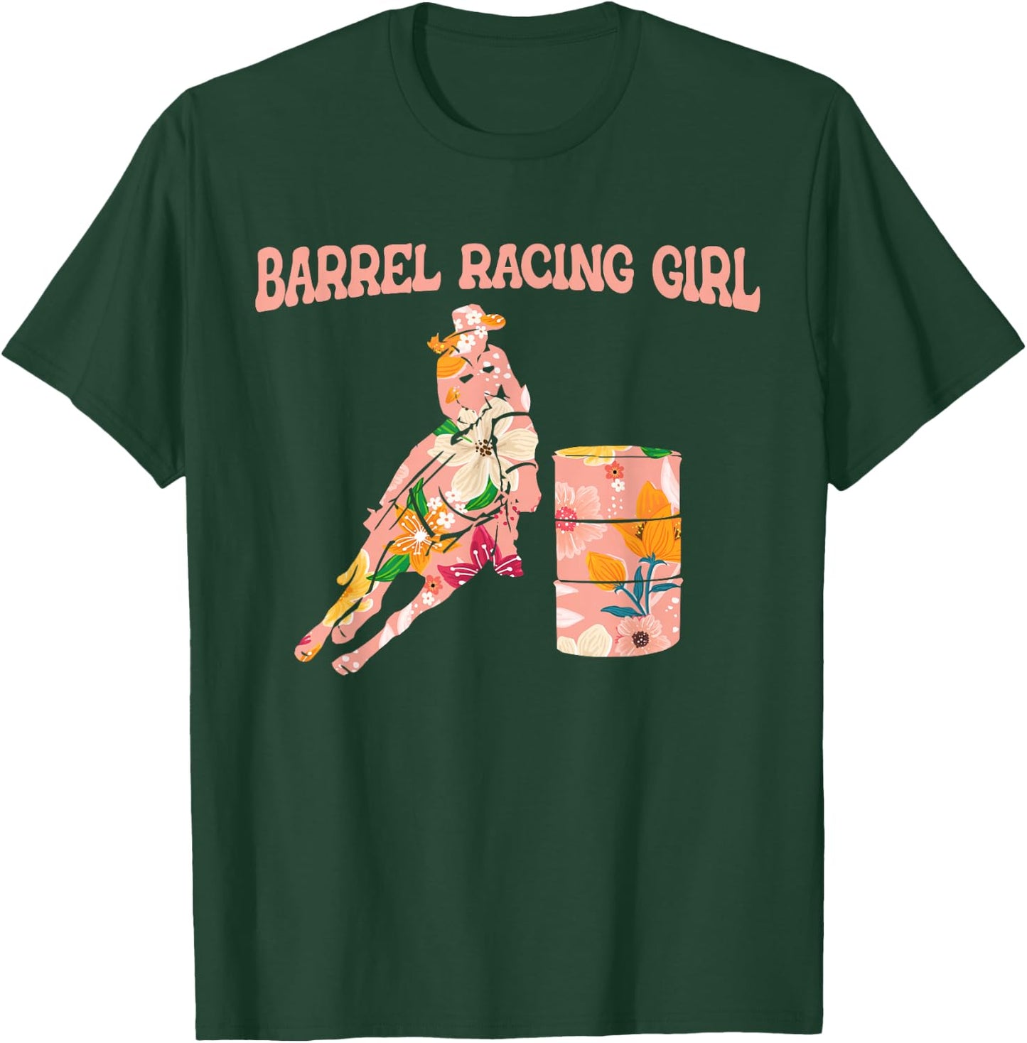 Barrel Racing Western Riding Rodeo Horse Riding Barrel Racing T-Shirt - T-Shirt | Forest