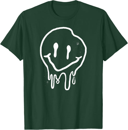 Cool Melting Smiling Face Emojicon I Melting Smile T-Shirt - T-Shirt | Forest