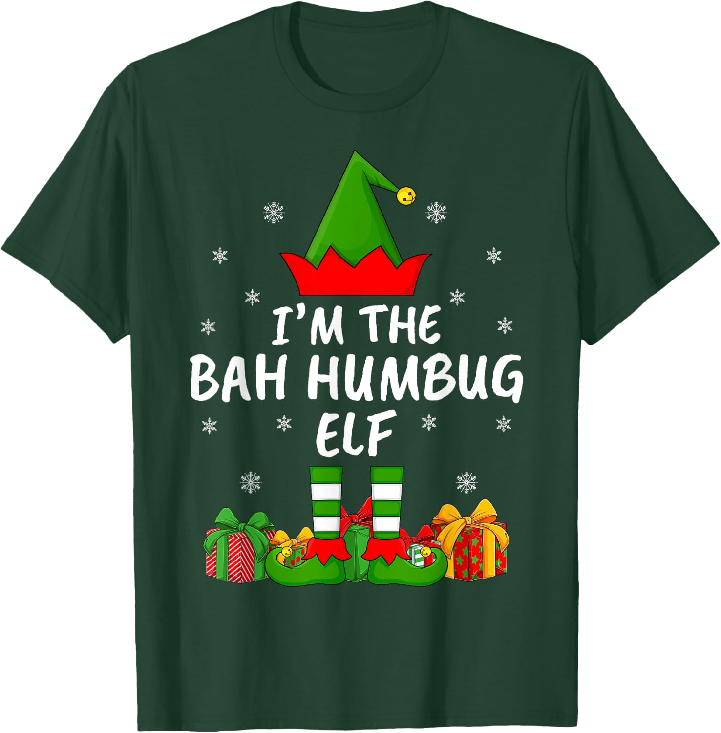 Xmas Family Matching Funny I'm The Bah Humbug Elf Christmas T-Shirt - T-Shirt | Forest