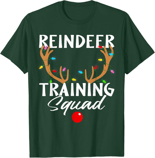 Christmas Running Reindeer Runner Training Squad Team Gifts T-Shirt - T-Shirt | Forest