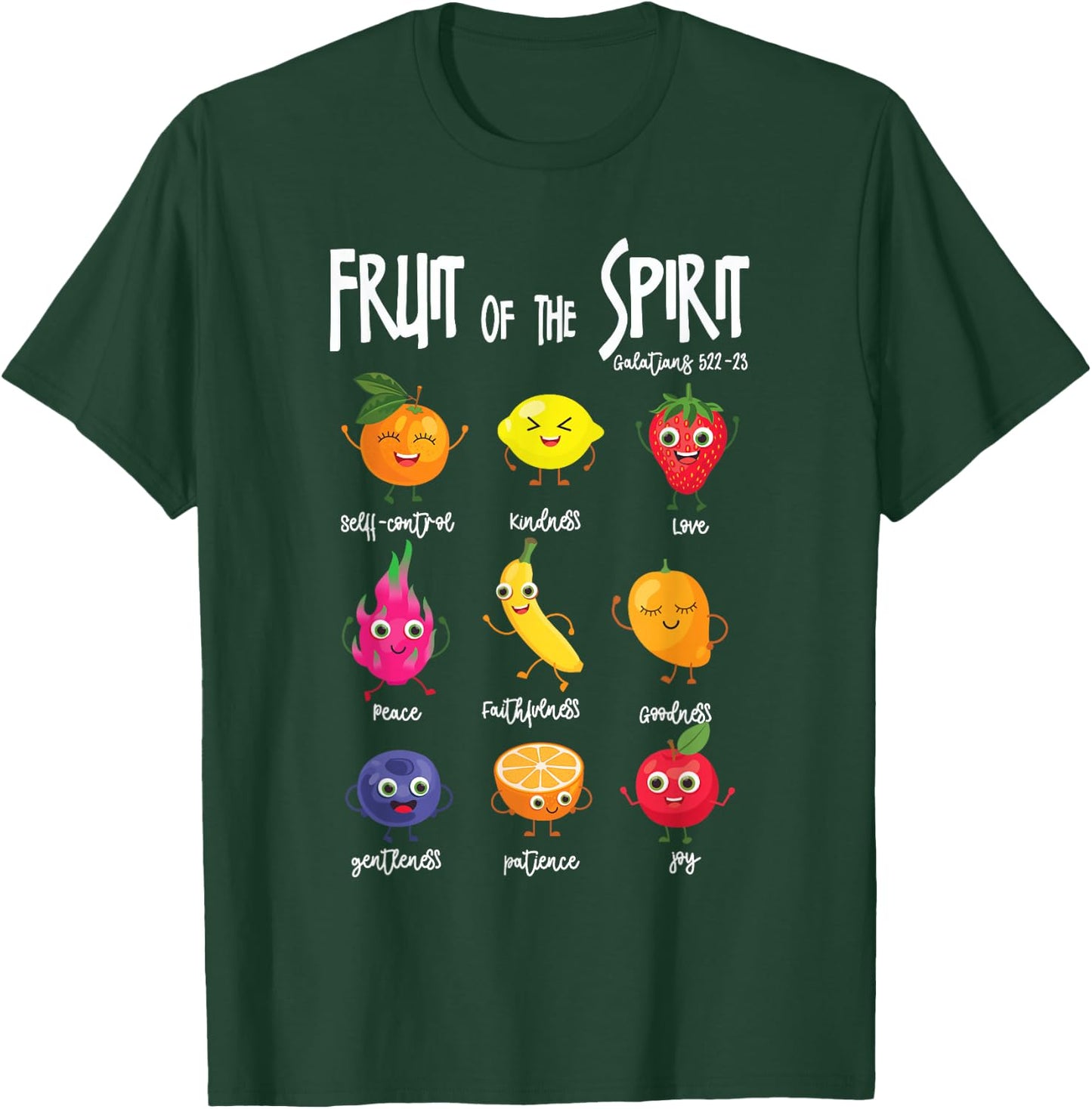 Fruit Of The Spirit Christian Faith Jesus God Lover T-Shirt - T-Shirt | Forest