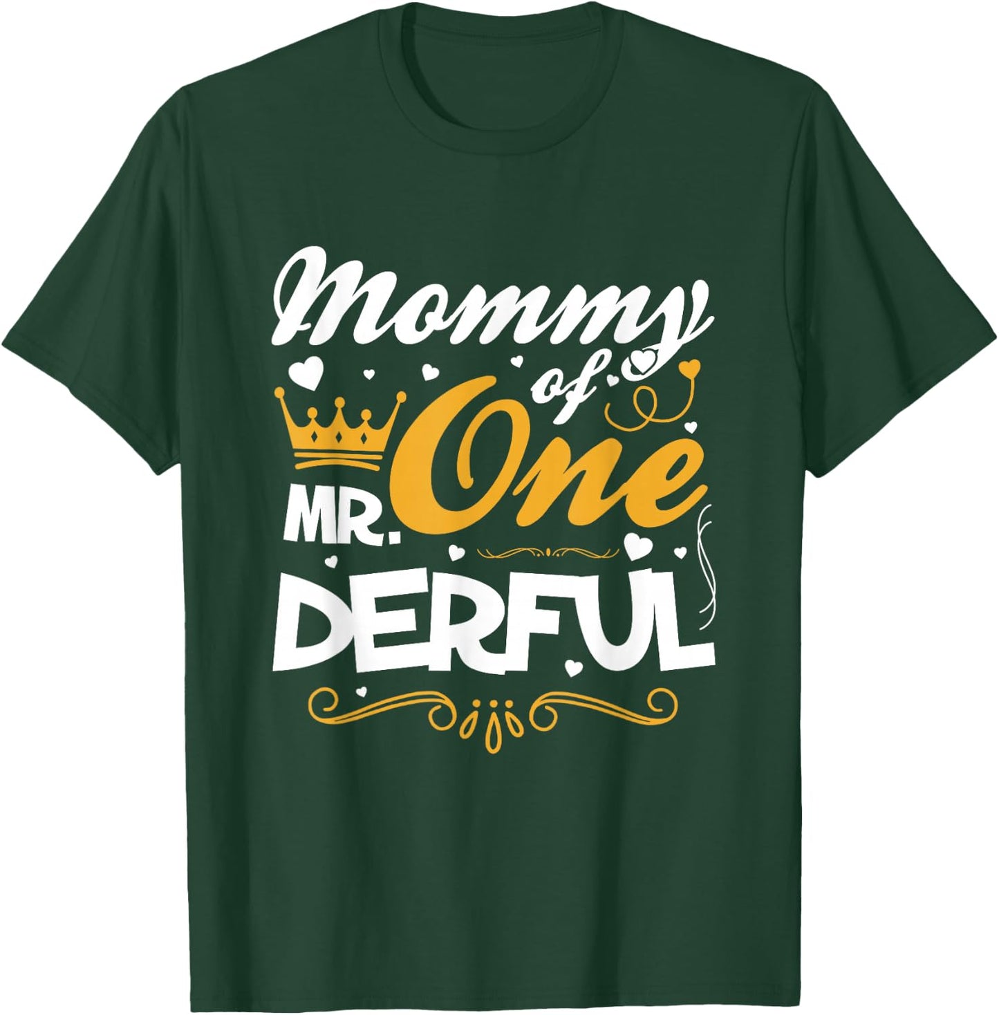 Mommy of Mr Onederful 1st Birthday One-Derful Matching T-Shirt - T-Shirt | Forest
