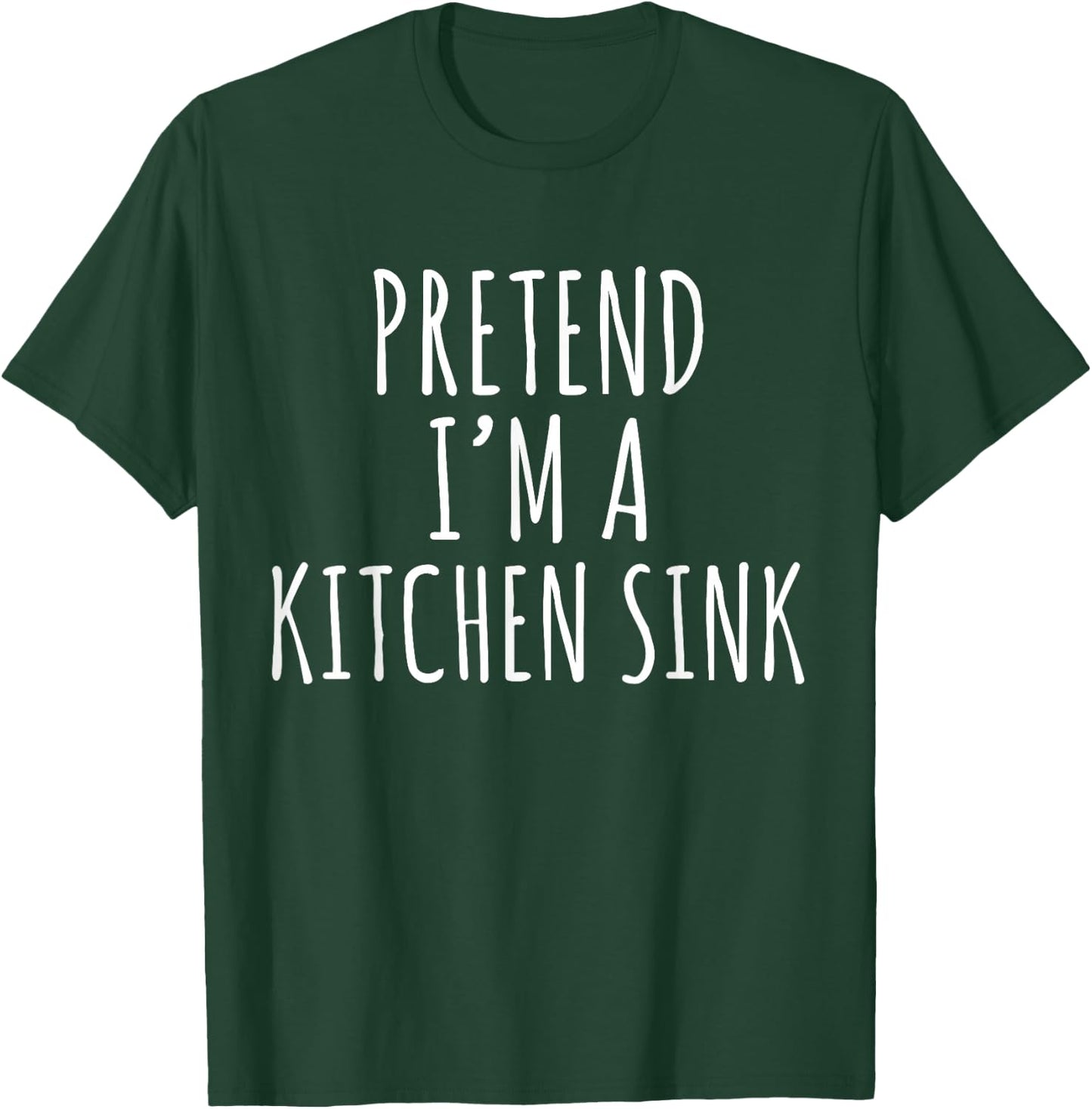 Lazy Halloween Costume Pretend I'm A Kitchen Sink Simple T-Shirt - T-Shirt | Forest