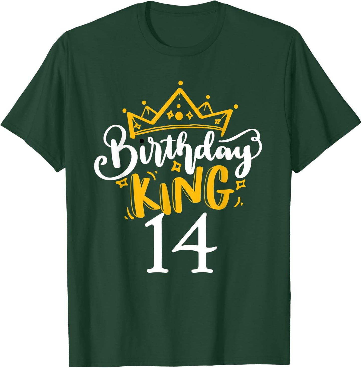 14th Birthday King 14 Years Old Party Ideas For Boys T-Shirt - T-Shirt | Forest