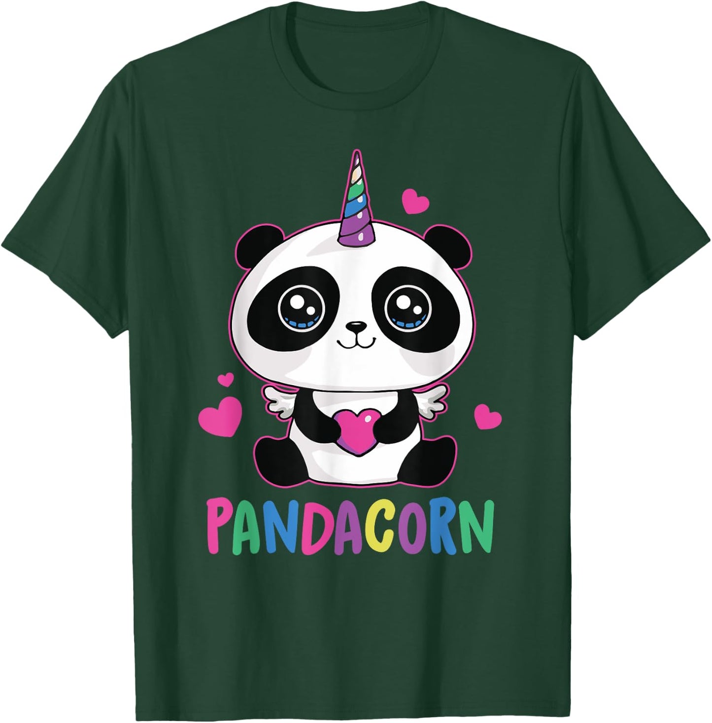 Panda Unicorn Shirt Funny Pandacorn Gift Women T-Shirt - T-Shirt | Forest
