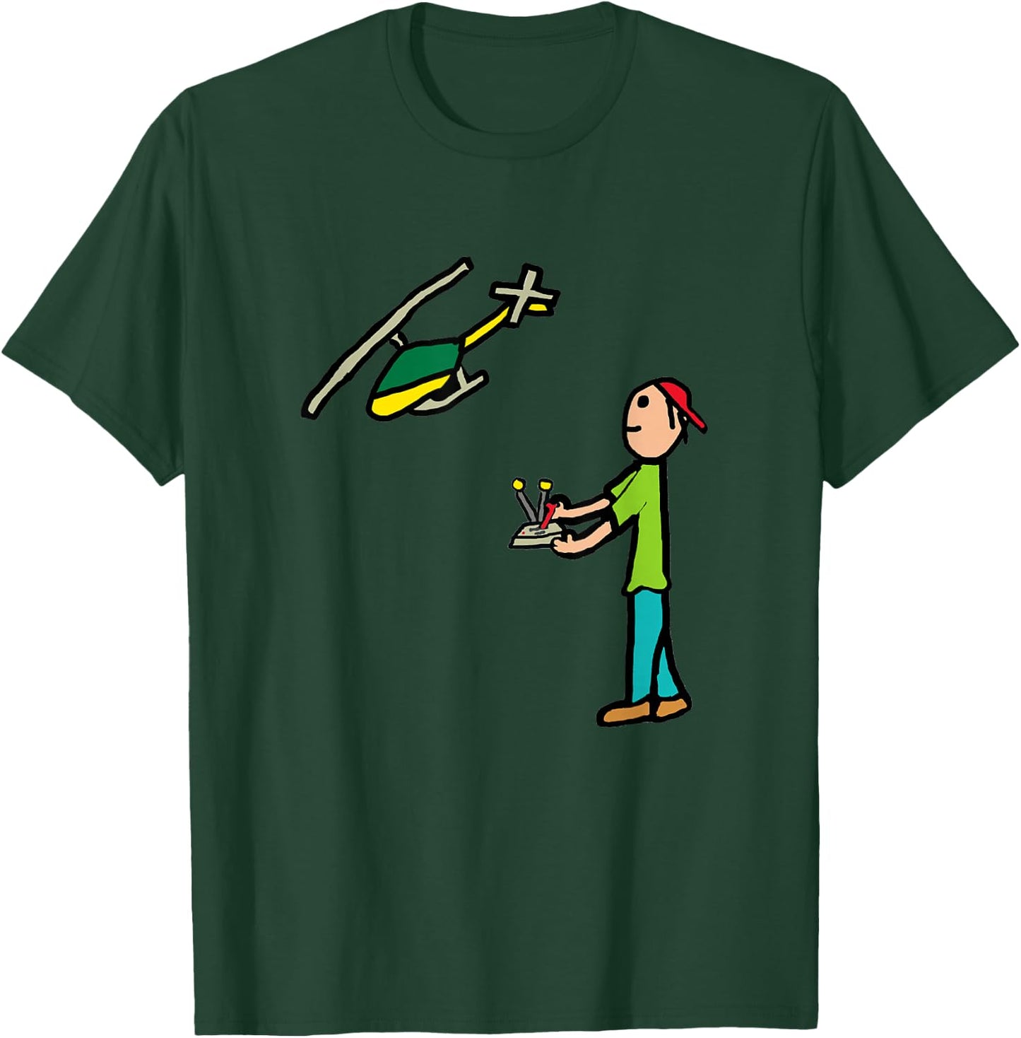 RC Model Helicopter Flying T-Shirt - T-Shirt | Forest