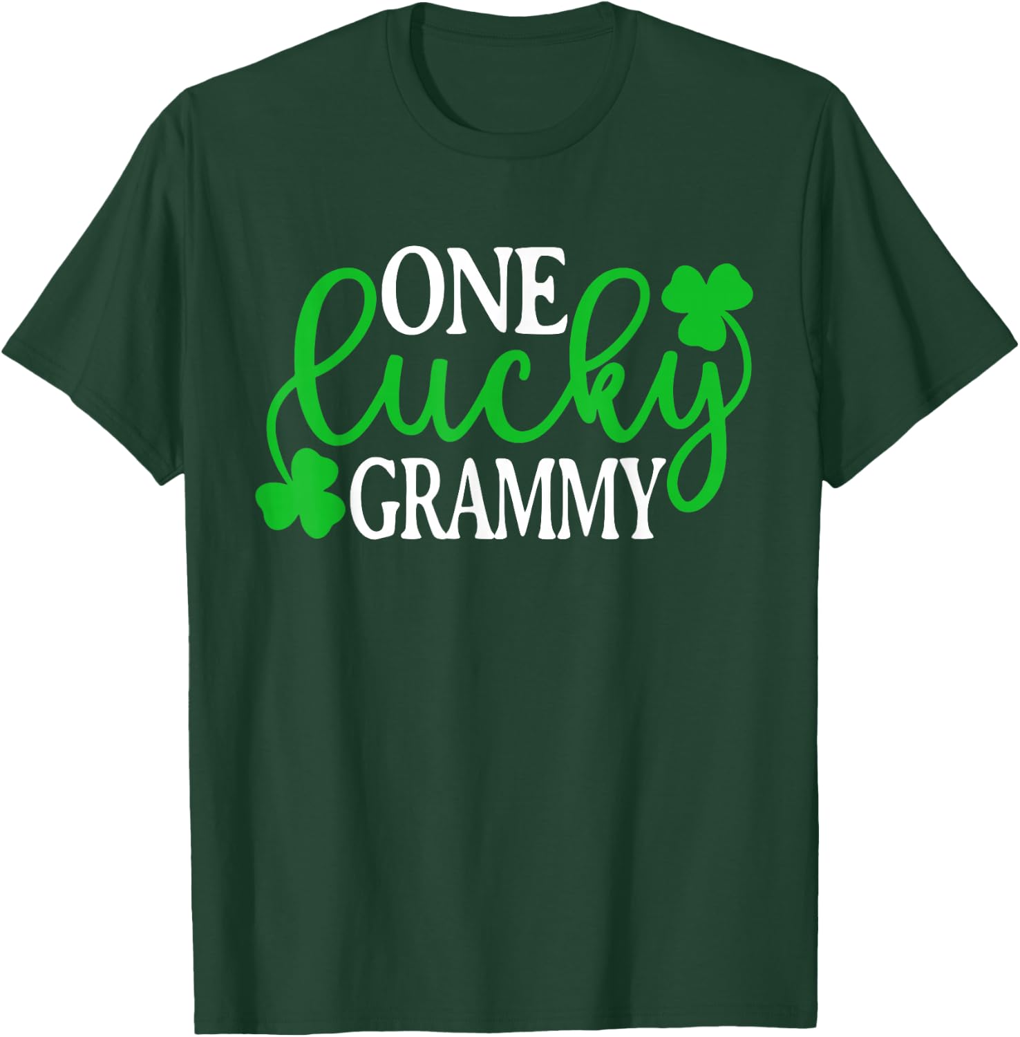 One Lucky Grammy Shirt Funny St Patrick's Day Shamrock Irish T-Shirt - T-Shirt | Forest