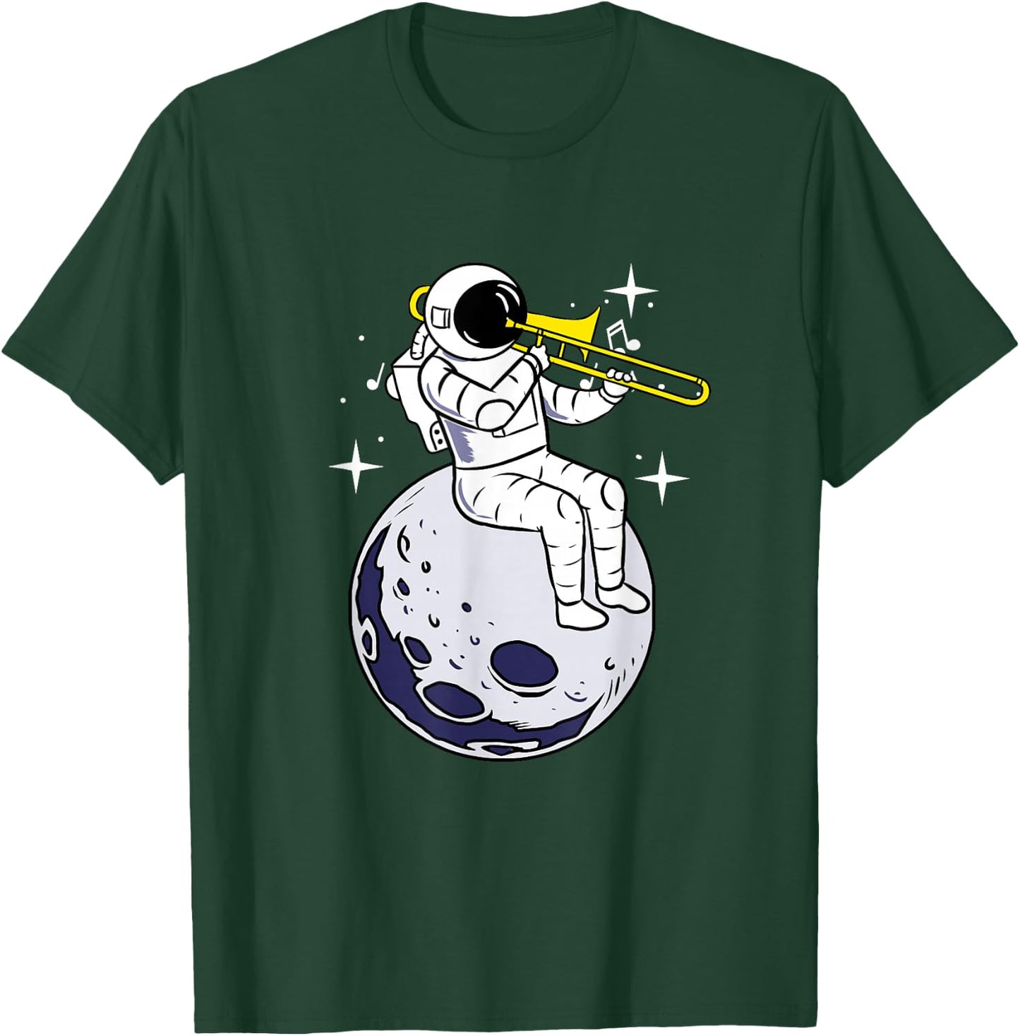 Astronaut Playing Trombone T-Shirt - T-Shirt | Forest