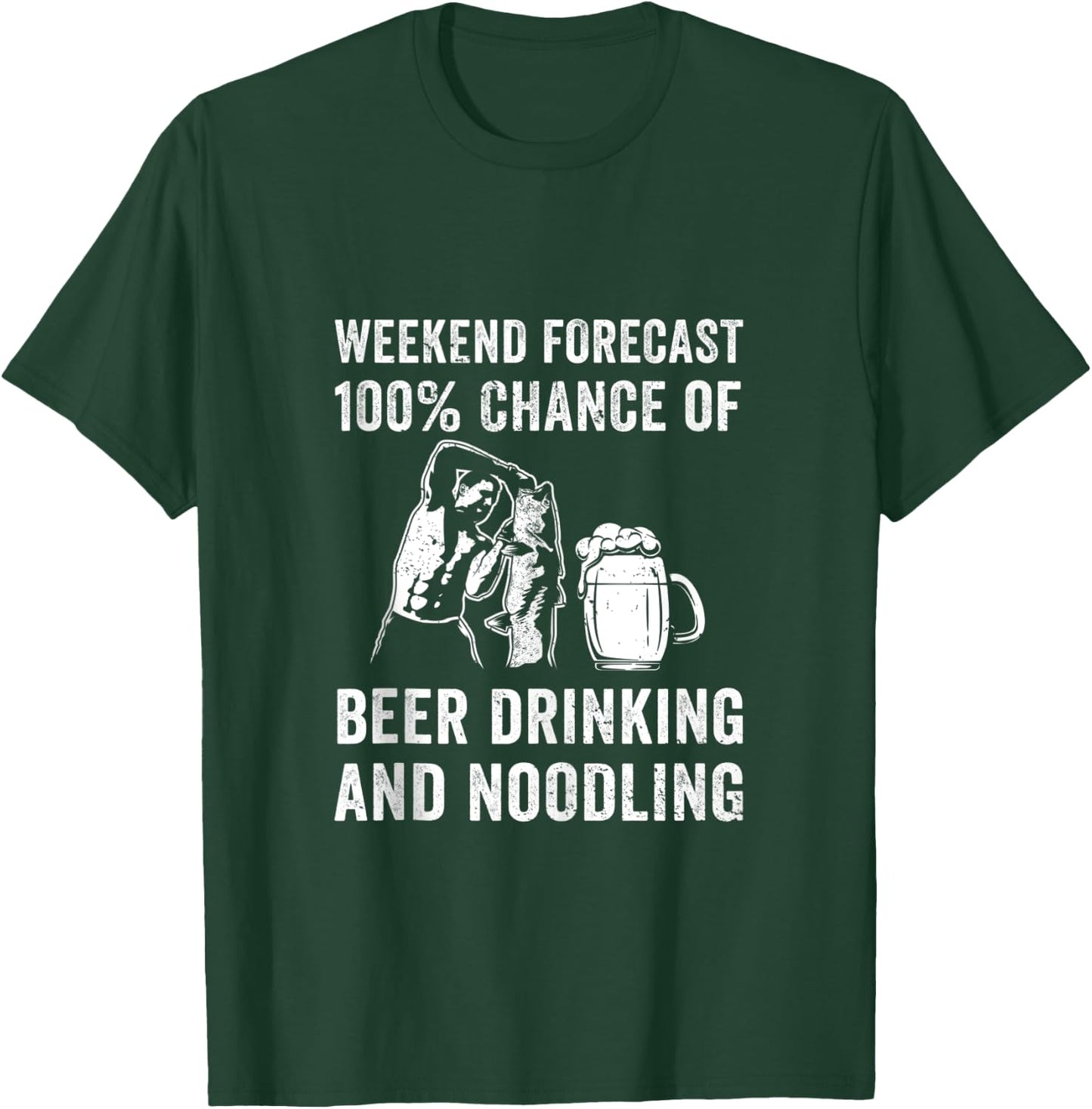 Handfishing Catfish Noodling Beer Hand Fishing Redneck Fish T-Shirt - T-Shirt | Forest