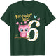 6th Birthday Shirt For Girls Owl Birthday Girl 6 Years T-Shirt - T-Shirt | Forest