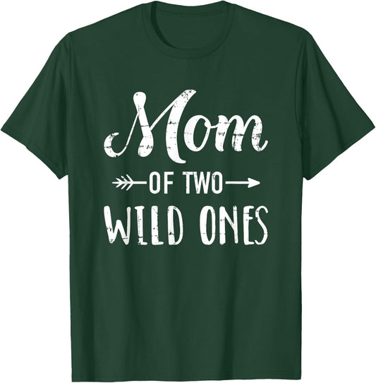 Mom of the wild ones for mother of daughters and twins T-Shirt - T-Shirt | Forest
