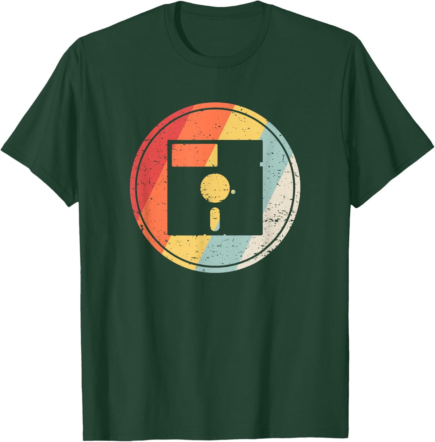 Vintage Retro Floppy Disk T-Shirt - T-Shirt | Forest