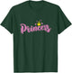 Princess with Crown and Heart Girl T-Shirt - T-Shirt | Forest