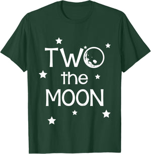 Two the Moon Second Birthday Space Astronaut Theme T-Shirt - T-Shirt | Forest