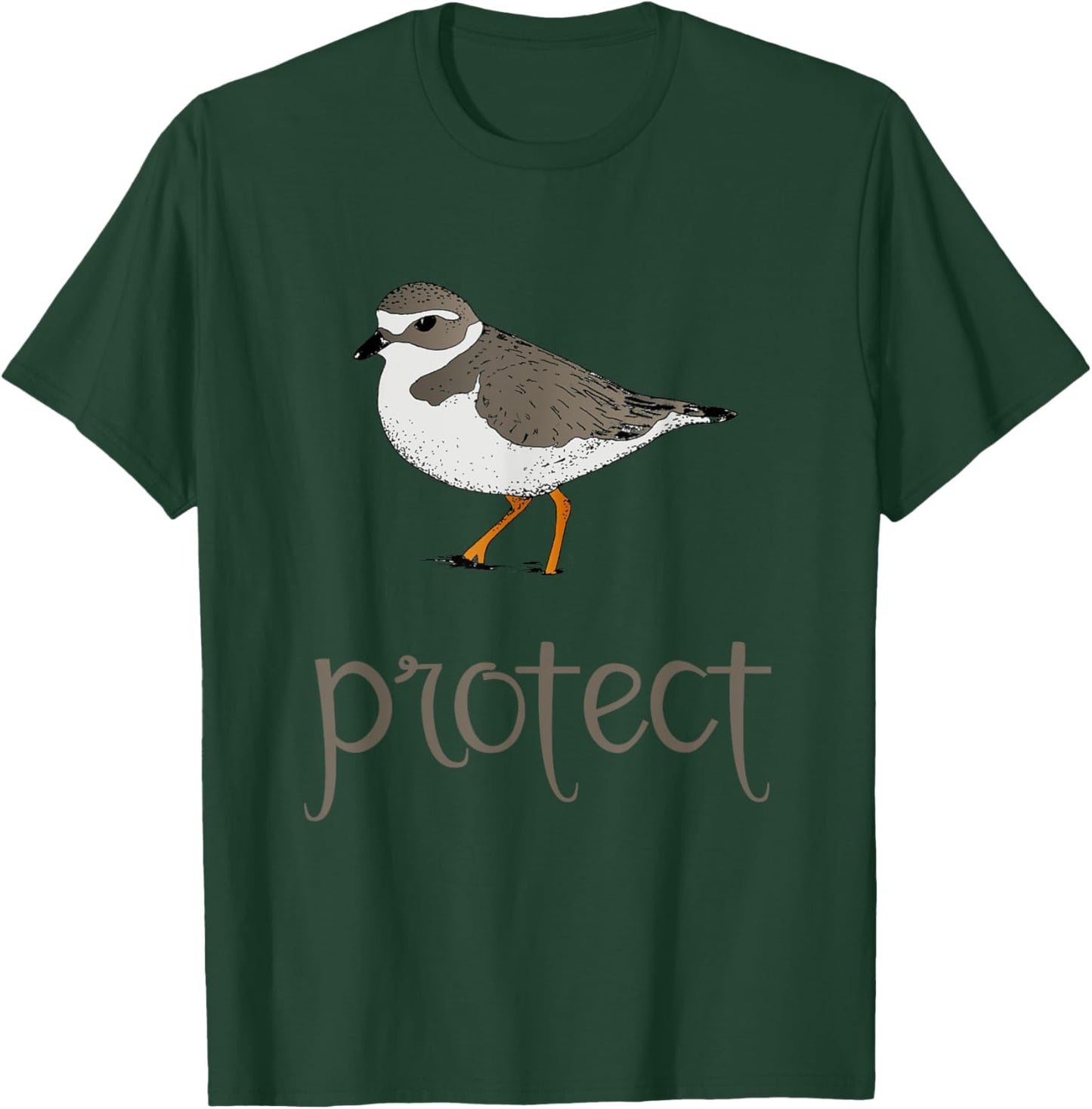 Protect the Piping Plover Bird Beach Nature Conservation T-Shirt - T-Shirt | Forest