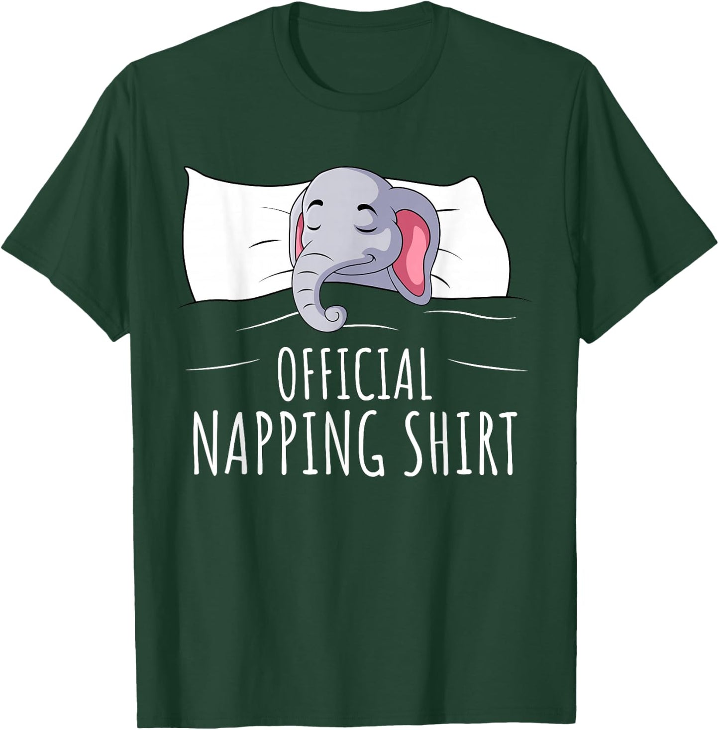 Sleeping Elephant Lover Official Napping Kids Women Men T-Shirt - T-Shirt | Forest