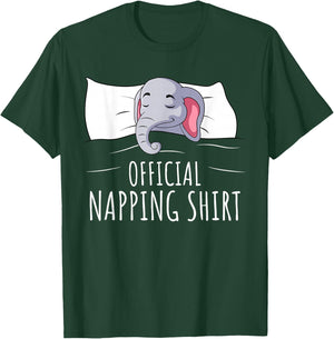 Sleeping Elephant Lover Official Napping Kids Women Men T-Shirt - T-Shirt | Forest