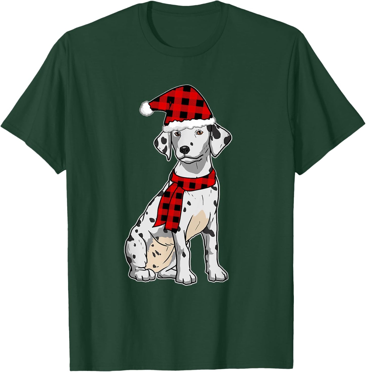 Funny Dalmatian Christmas Dots Spots Dogs Women Kids T-Shirt - T-Shirt | Forest