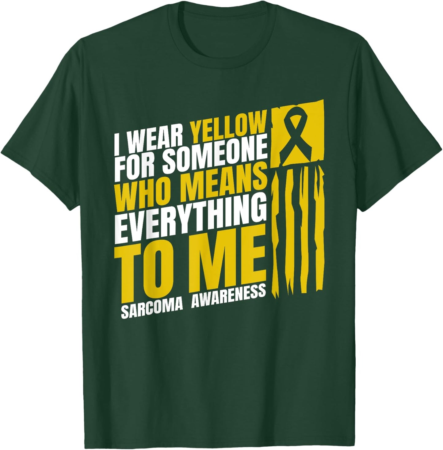 Sarcoma Awareness Month I Wear Yellow Bone Cancer T-Shirt - T-Shirt | Forest