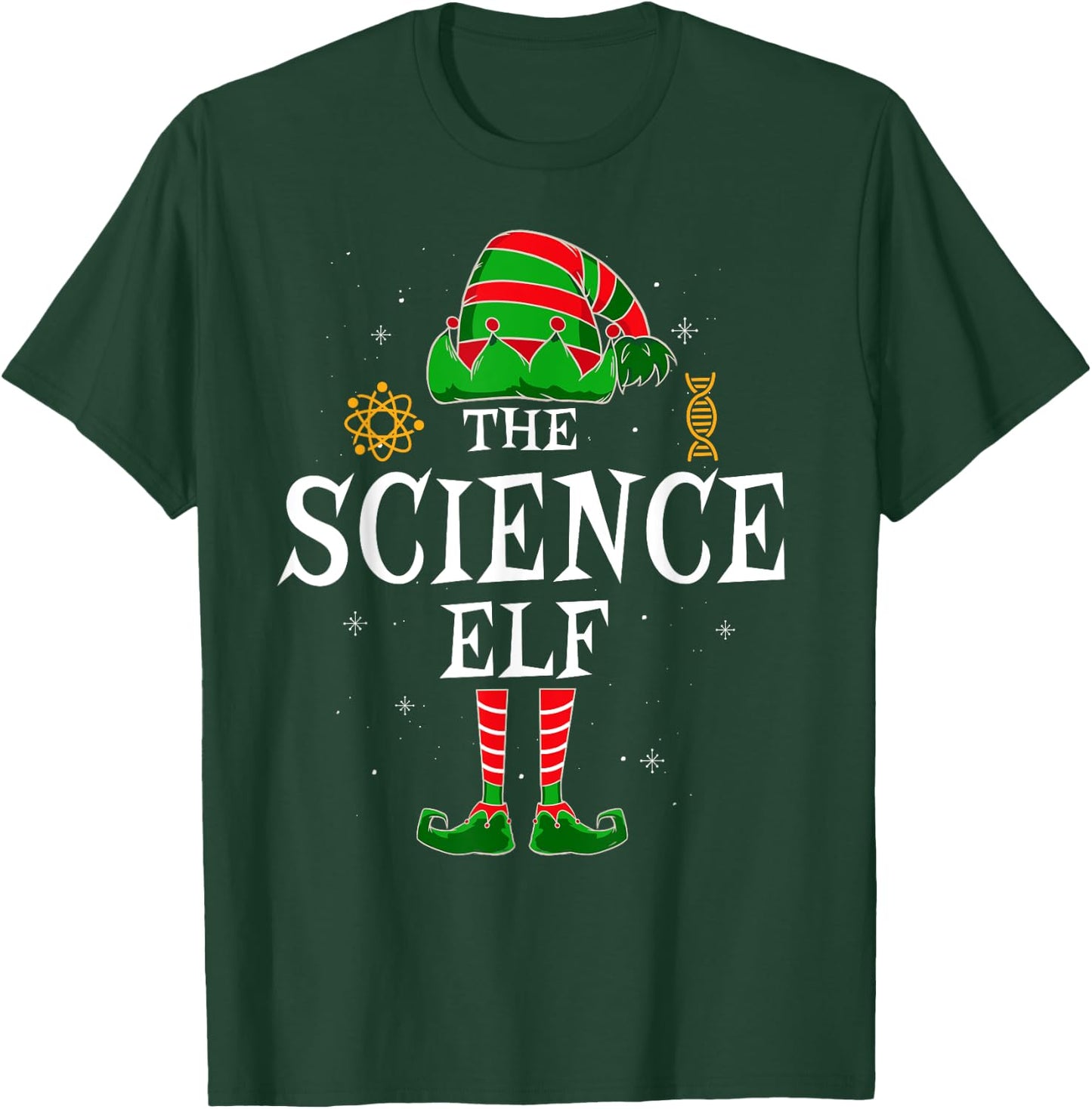 Science Elf Group Matching Family Christmas Scientist Funny T-Shirt - T-Shirt | Forest