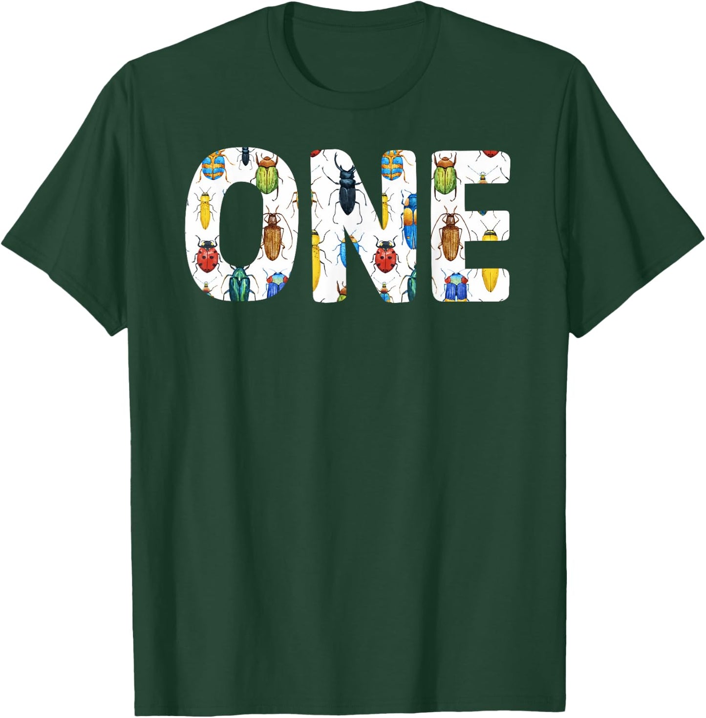 mb Bug 1st Birthday Funny Insects Lover 1 Year Old Kids T-Shirt - T-Shirt | Forest