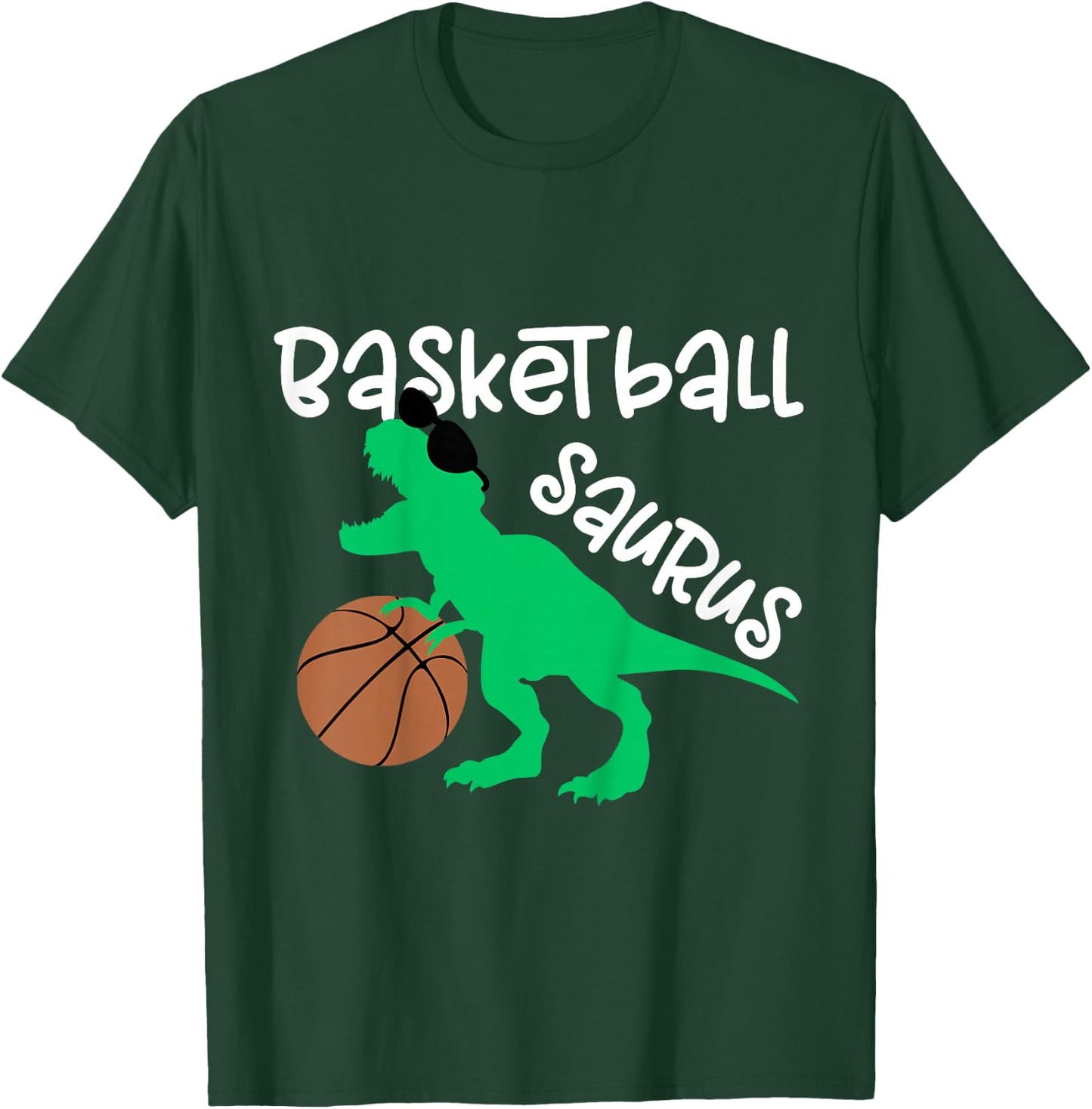 Toddler Basketball Dinosaur for Boys and Girls Dino Lover T-Shirt - T-Shirt | Forest