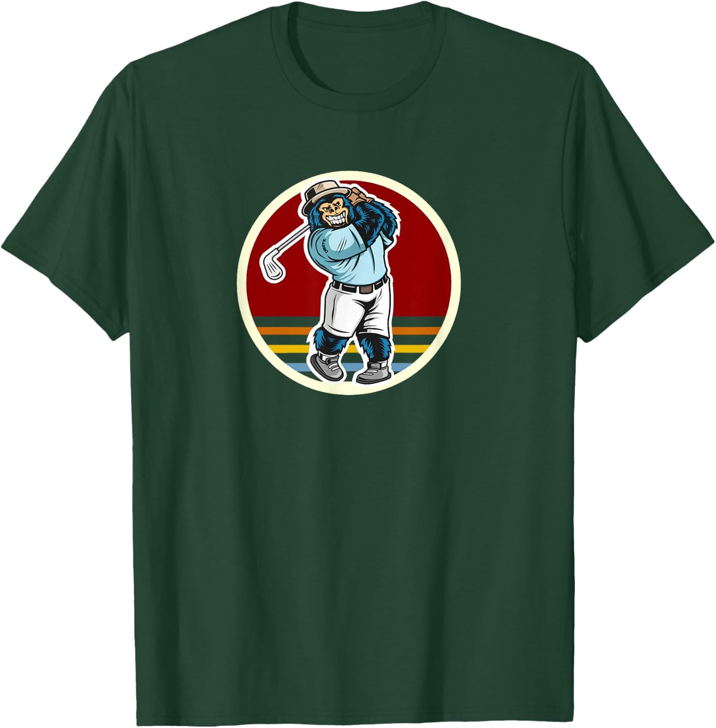 Gorilla Golf | Strong Golfer | Powerful Swing | Funny Joke T-Shirt - T-Shirt | Forest