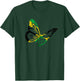 Jamaica Butterfly Jamaican Pride Roots Of Carribean T-Shirt - T-Shirt | Forest